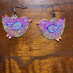 Super cute and colorful Bird Earrings handmade holiday gifting